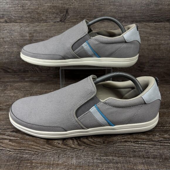 Crocs Torino Slip On Shoes Men\'s 9 Gray Canvas Comfort Loafers Sneakers 203961 main image 8